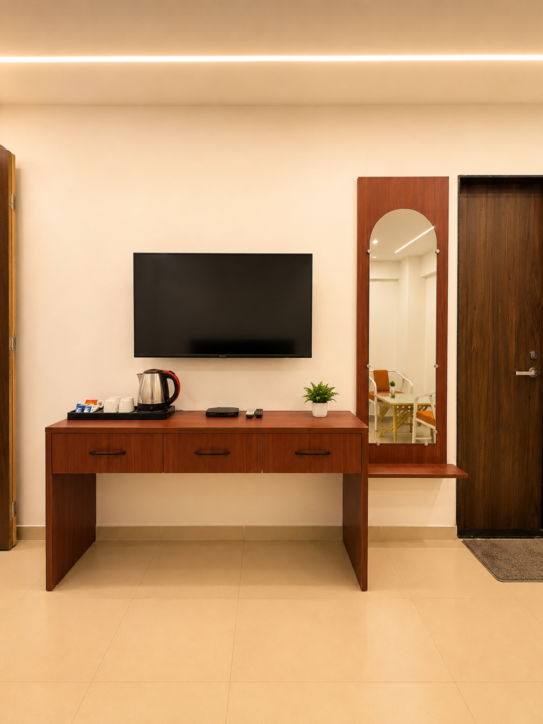 TV & Dressing Area